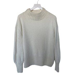 Cynthia Rowley Ivory Oversized Mock Neck Sweater